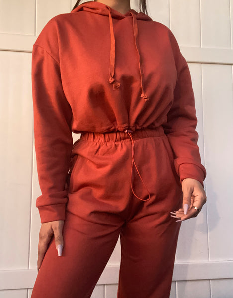 Two piece hoodie set (copper)