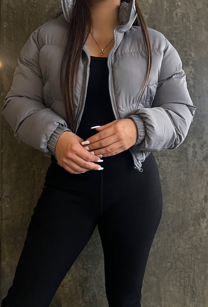Puffer jacket (grey)