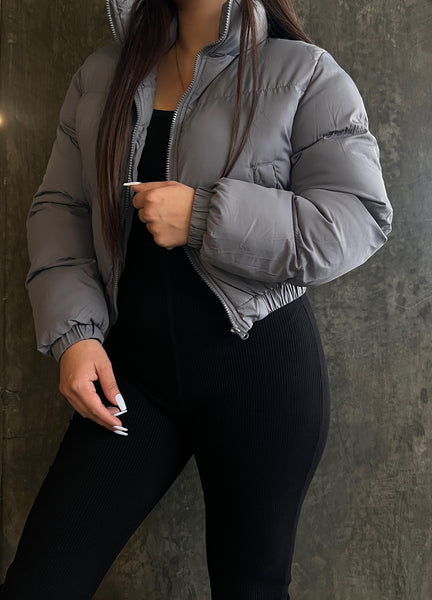 Puffer jacket (grey)