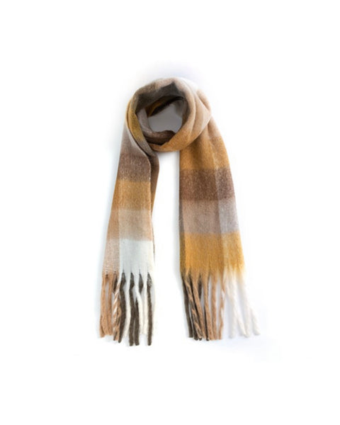 Fringed scarf (mustard)