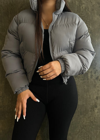 Puffer jacket (grey)