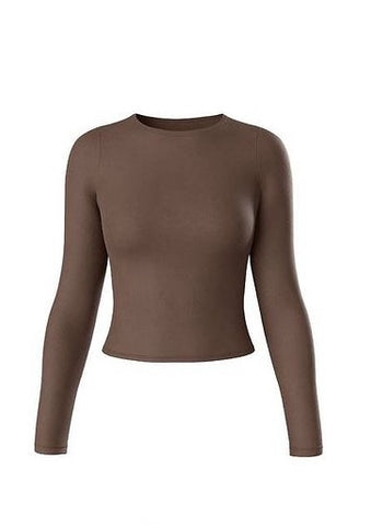 Butter long sleeve top (brown)