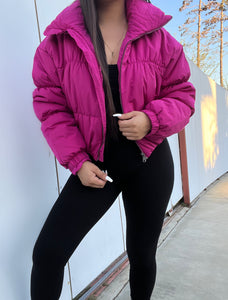 Puffer jacket (pink)
