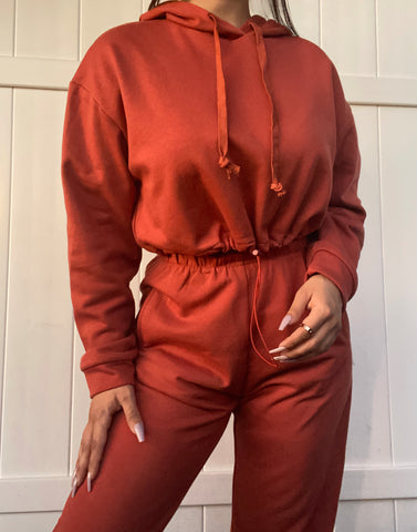 Two piece hoodie set (copper)