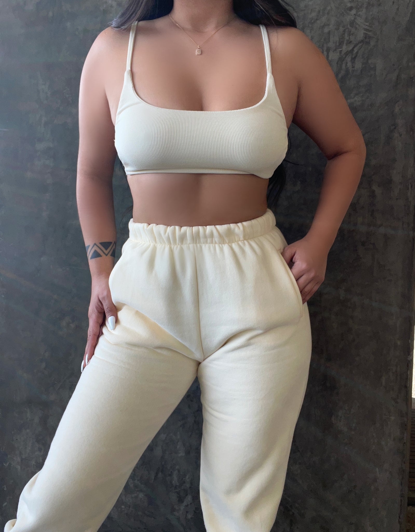 Roxy jogger set (cream)