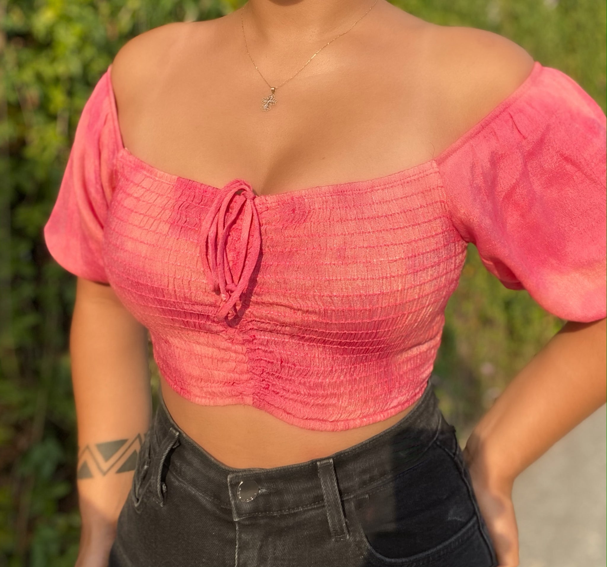 Pink brunch top