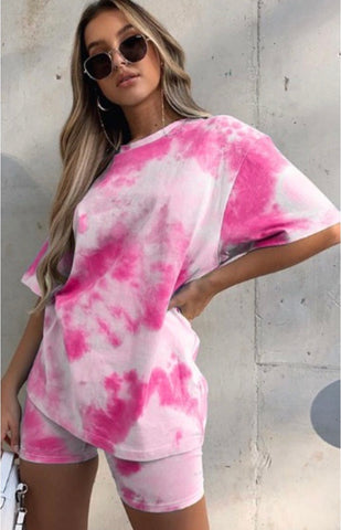 Pink tie dye set
