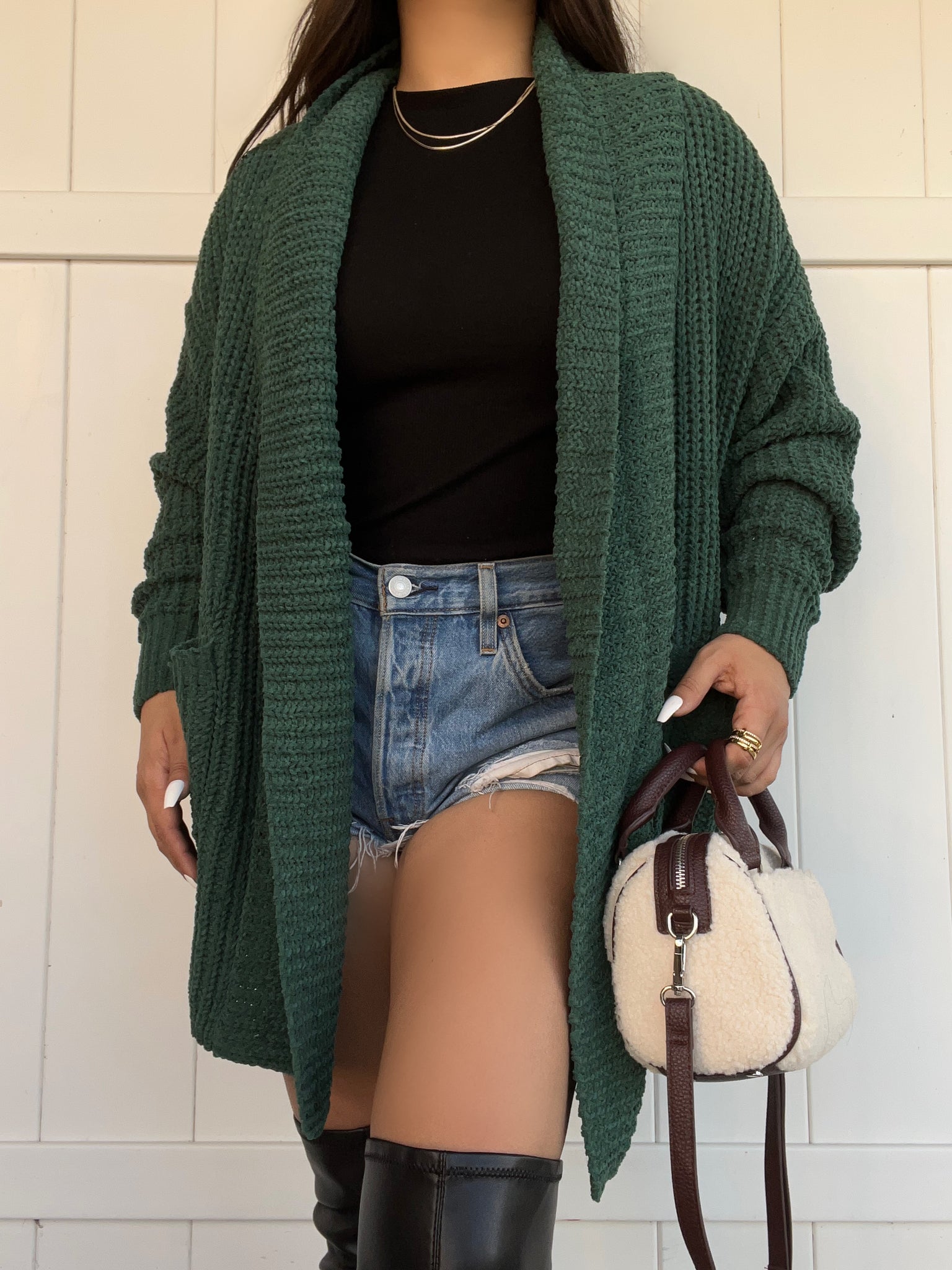 Cozy cardigan (Hunter green)