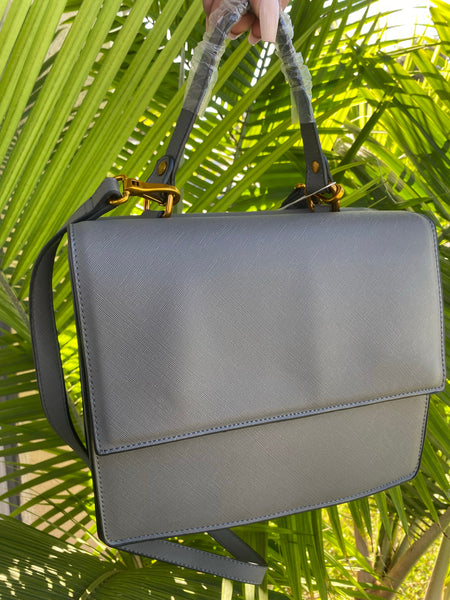 Grey satchel bag