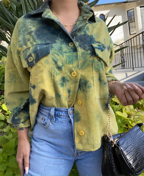 Corduroy button up top (tie dye)