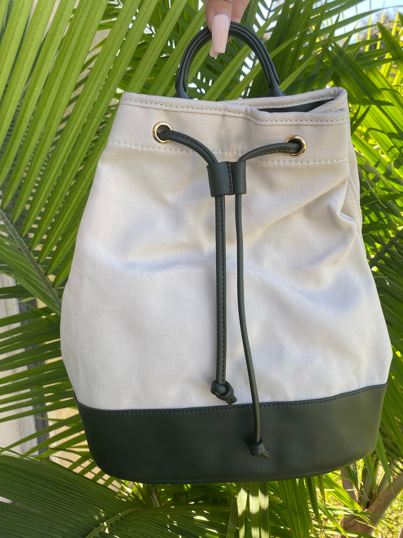 Jenny backpack (hunter green/nude)