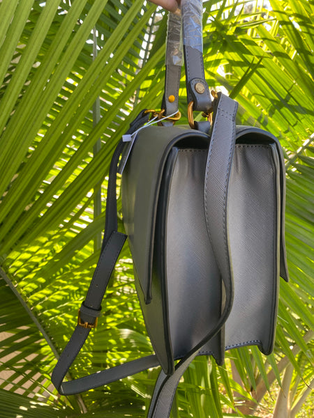 Grey satchel bag