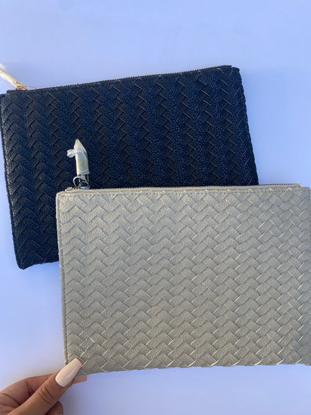 Braided woven clutch (no wrist strap)