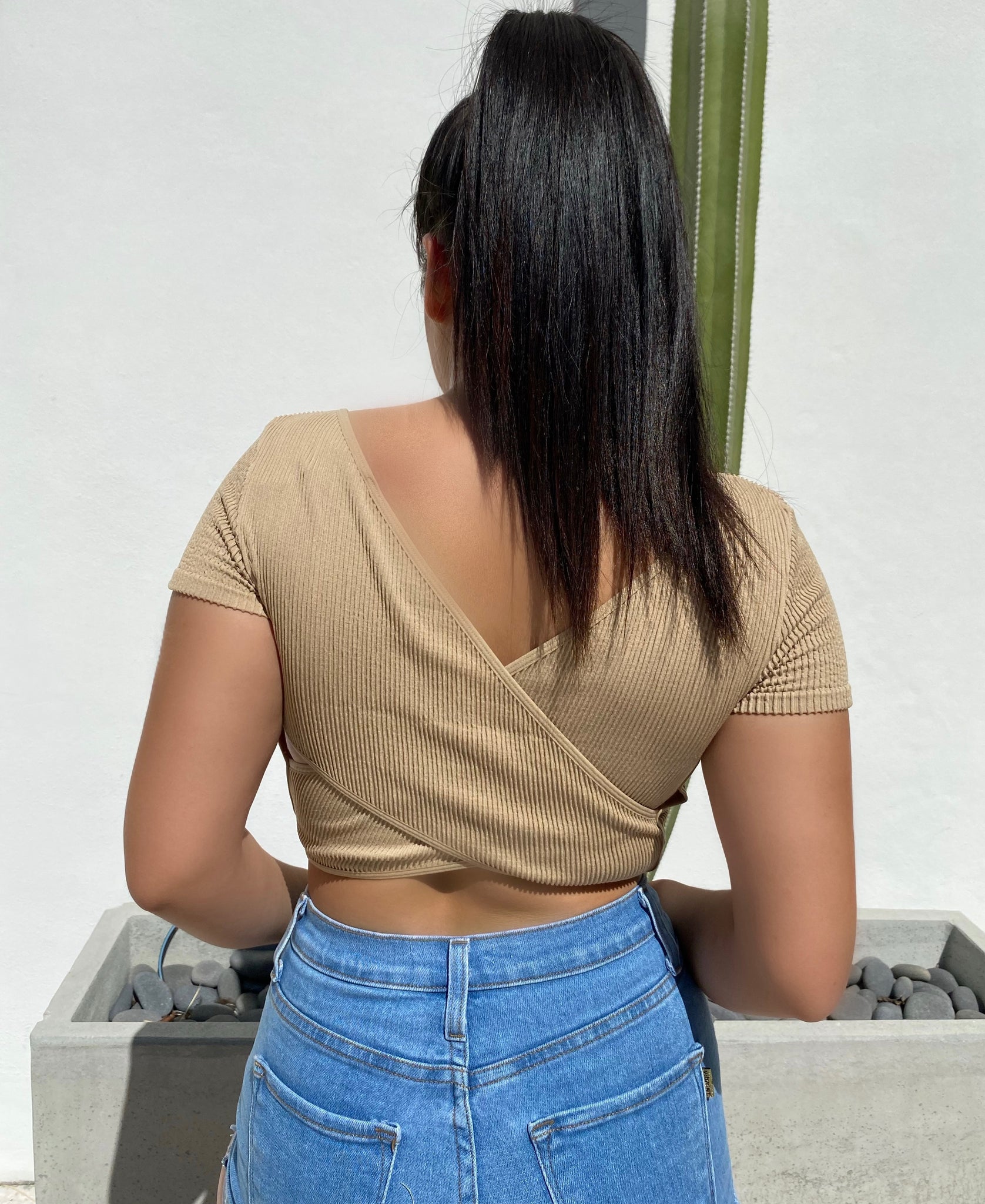 Miami reversible top (sand)
