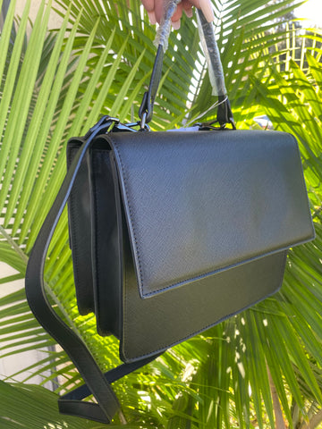 Black satchel bag
