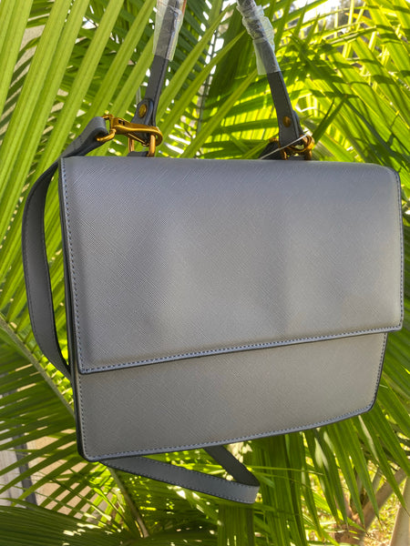 Grey satchel bag