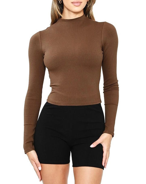 Snatched top (brown)