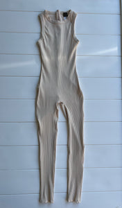High neck jumpsuit (nude)