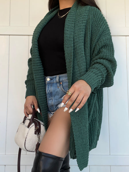 Cozy cardigan (Hunter green)