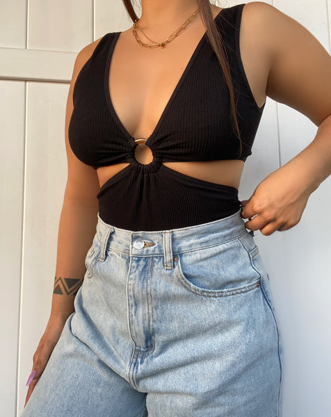 Vacation vibes bodysuit (black)