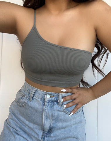 Polly top (olive green)
