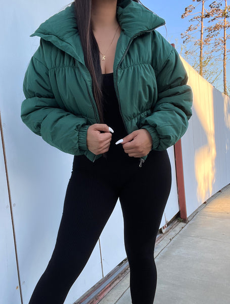 Puffer jacket (green)